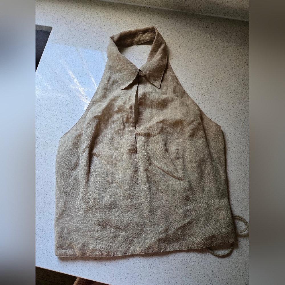 Anne Klein Sleeveless Wrap Crop Top Open In The Back Size 4